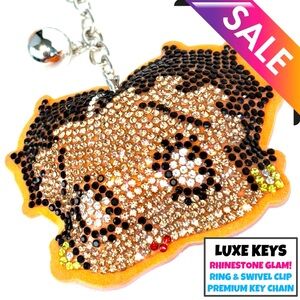 Betty Boob Rhinestone Keychain